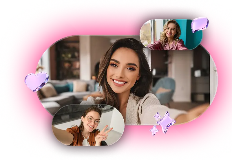 Pink Video Chat Live video chat